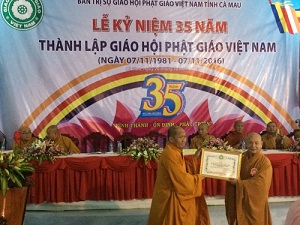 Buddhist Chapter in Ca Mau celebrates 35th VBS anniversary