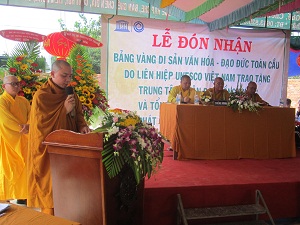 Buddhist humanitarian center in Ba Ria – Vung Tau receives the Global Code of Ethics