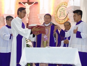 Catholic parishes in Tien Giang celebrate Ash Mass