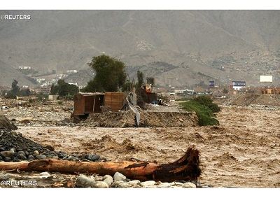 Pope prays for victims of flooding in Peru