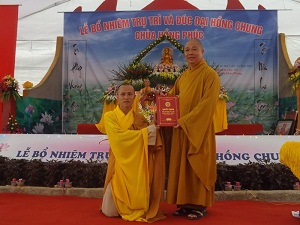 Nghe An province: Abbot of Hong Phuc pagoda appointed