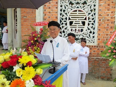 Caodai oratory in Tay Ninh installs Divine Worshipping Symbol