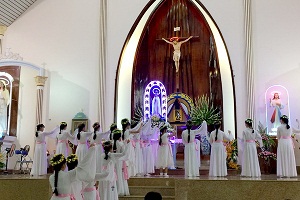 Catholic parishes in Tien Giang hold mass dedicated to Virgin Mary