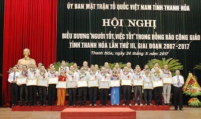 Thanh Hoa province honors Catholics for community work