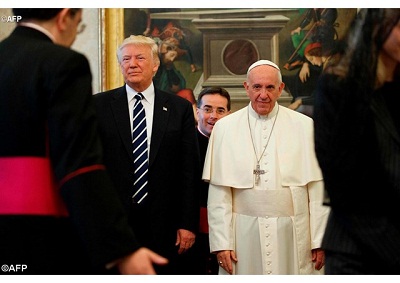 Pope Francis meets President Trump in the Vatican