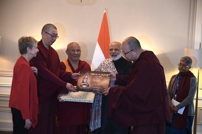 Modi offers sacred 'Urga Kanjur' text to Buddhist Temple head priest in Russia