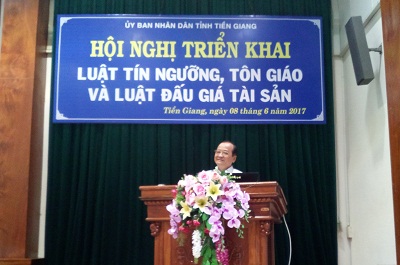 Conference for implementation of religious law held in Tien Giang