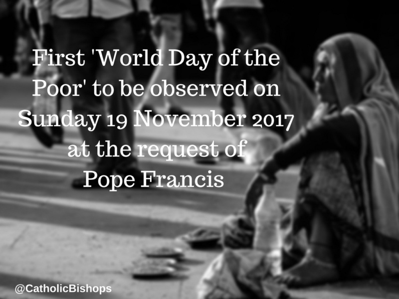 Pope Francis’ World Day of the Poor to be observed on 19 November