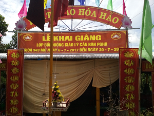 Hoa Hoa Buddhist Church holds annual religious tenets training in Tien Giang 