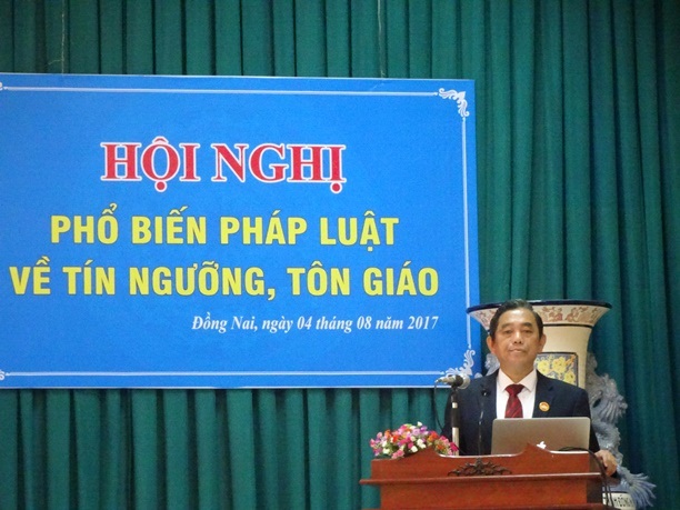 Dong Nai authorities holds online conference on religious law 