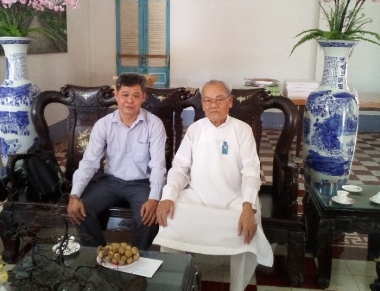 Tien Giang provincial Religious Committee meets with leader of Tay Ninh Caodai Church