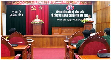 Religious affairs training for local officials in Quang Binh province