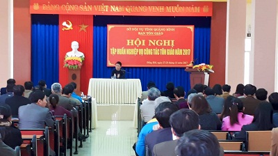 Religious affairs training held in Quang Binh