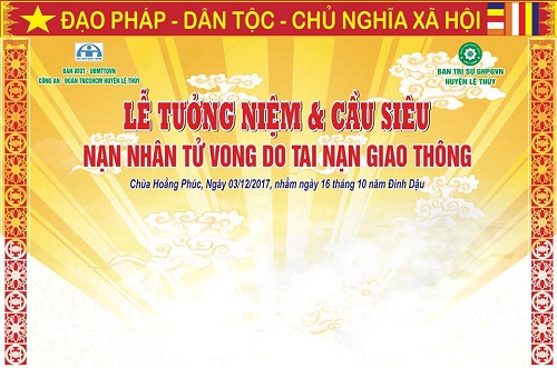 Buddhist temple in Quang Binh held requiem for traffic accident victims