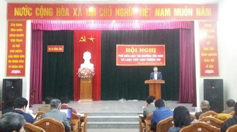 Dissemination of religious laws to officials, religious dignitaries in Ha Tinh