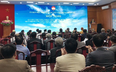 VFF Committee in Hanoi disseminates decree guiding implementation of religious law