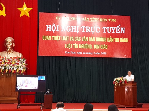 Online conference on religious law held in Kon Tum