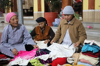 A Buddhist nun with compassionate heart