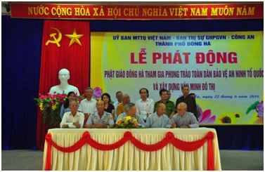 Movement promoting ensuring security,  urban development launched Buddhist community in Quang Tri