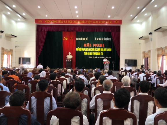 Dissemination of religious laws to religious dignitaries, deacons in Quang Tri