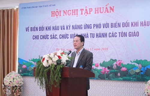 Training workshop on climate change for religions held in Hanoi