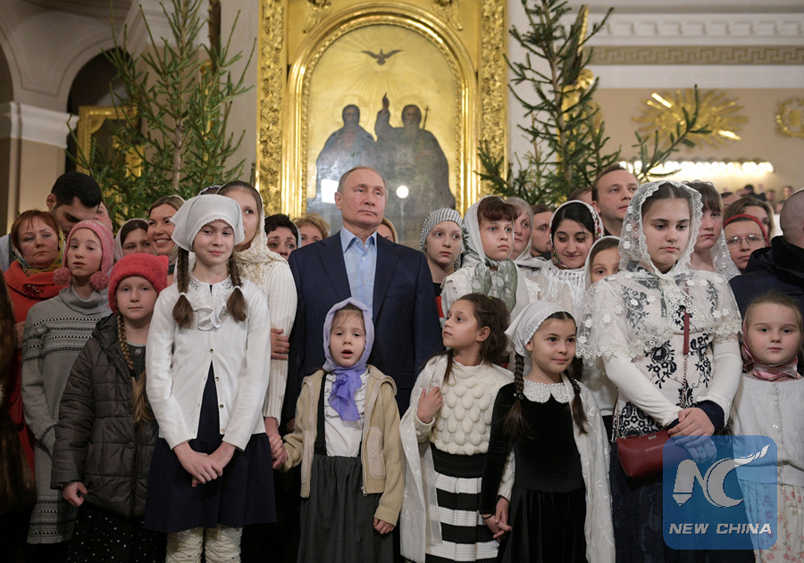 Putin sends greetings on Orthodox Christmas