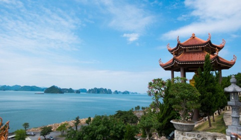 Cai Bau pagoda in Northeast Frontier on first days of spring