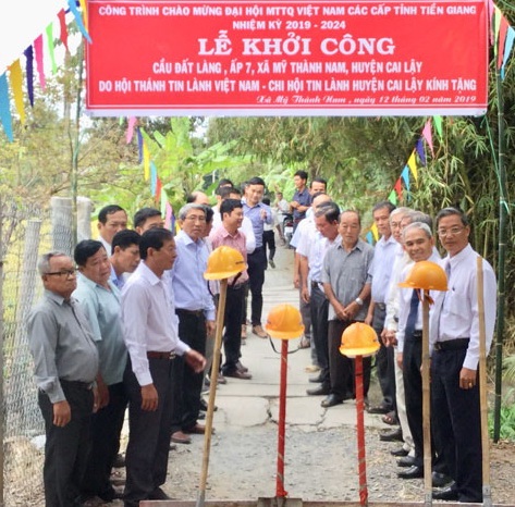 Southern Evangelical Church builds rural bridge in Tien Giang