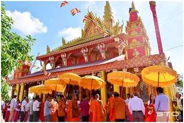 Khmer pagoda in Soc Trang inaugurates main worshipping temple