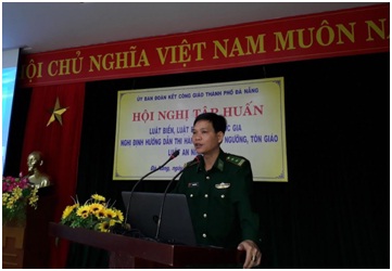 Dissemination of State laws to Catholic dignitaries in Da Nang