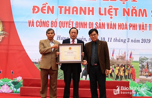 Thanh Liet temple festival in Nghe An receives national title for intangible cultural heritage