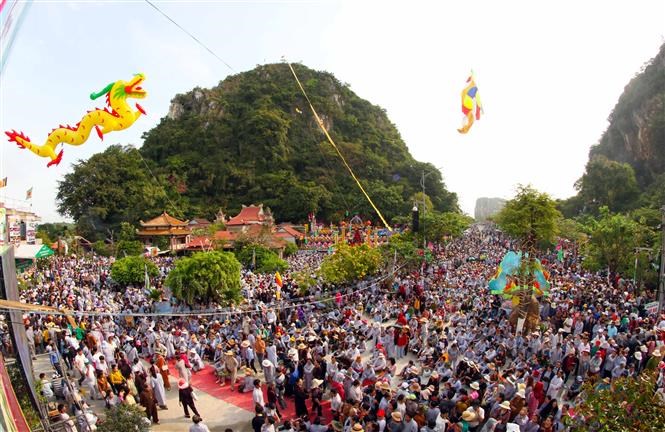 Quan The Am festival in Da Nang city