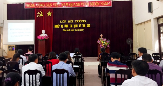 Training on state management on religion held in Dong Anh district