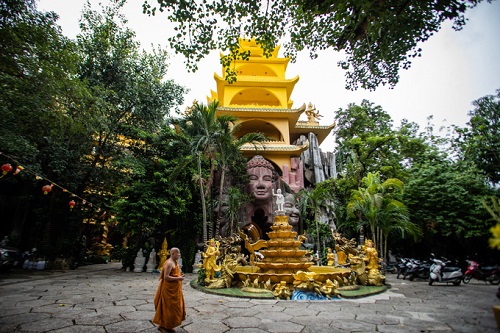 Famous pagoda without roof in Ho Chi Minh City