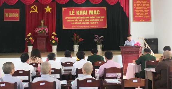 Enhancing religious dignitaries’s knowledge on defence and security in Binh Thuan 