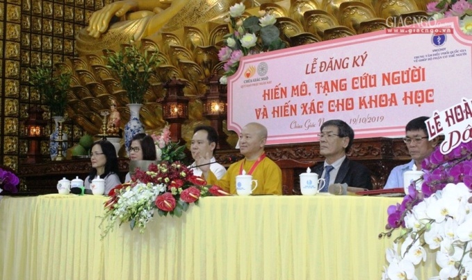  Over 1,000 people registered for organ donation 2019 in Giac Ngo Pagoda