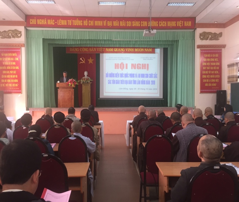 Enhancing knowledge of national defense & security for religious dignitaries in Lam Dong