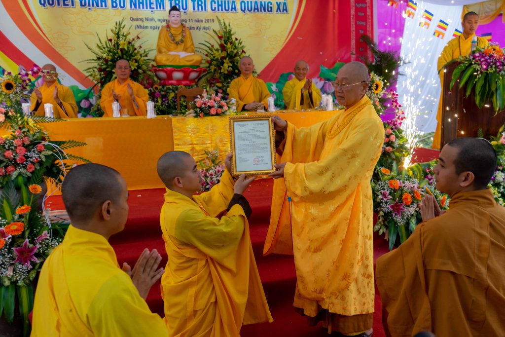 Abbot of Quang Xa pagoda in Quang Binh appointed