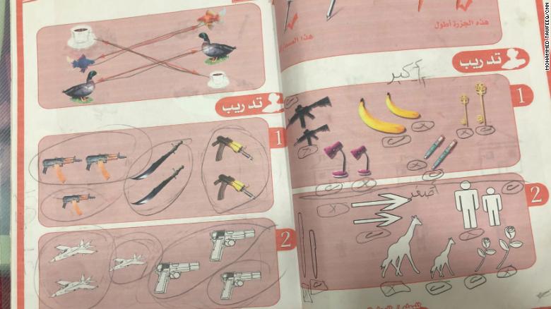 Counting AK47s and learning trigonometry for snipers. How children were taught math under ISIS