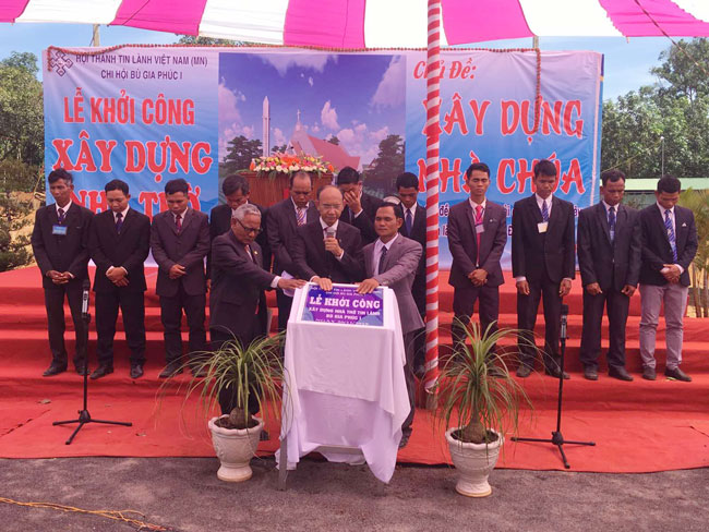 Evangelical Church in Binh Phuoc starts construction of its new church