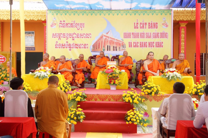 Buddhist pagoda in Kien Giang inaugurates its new preaching hall