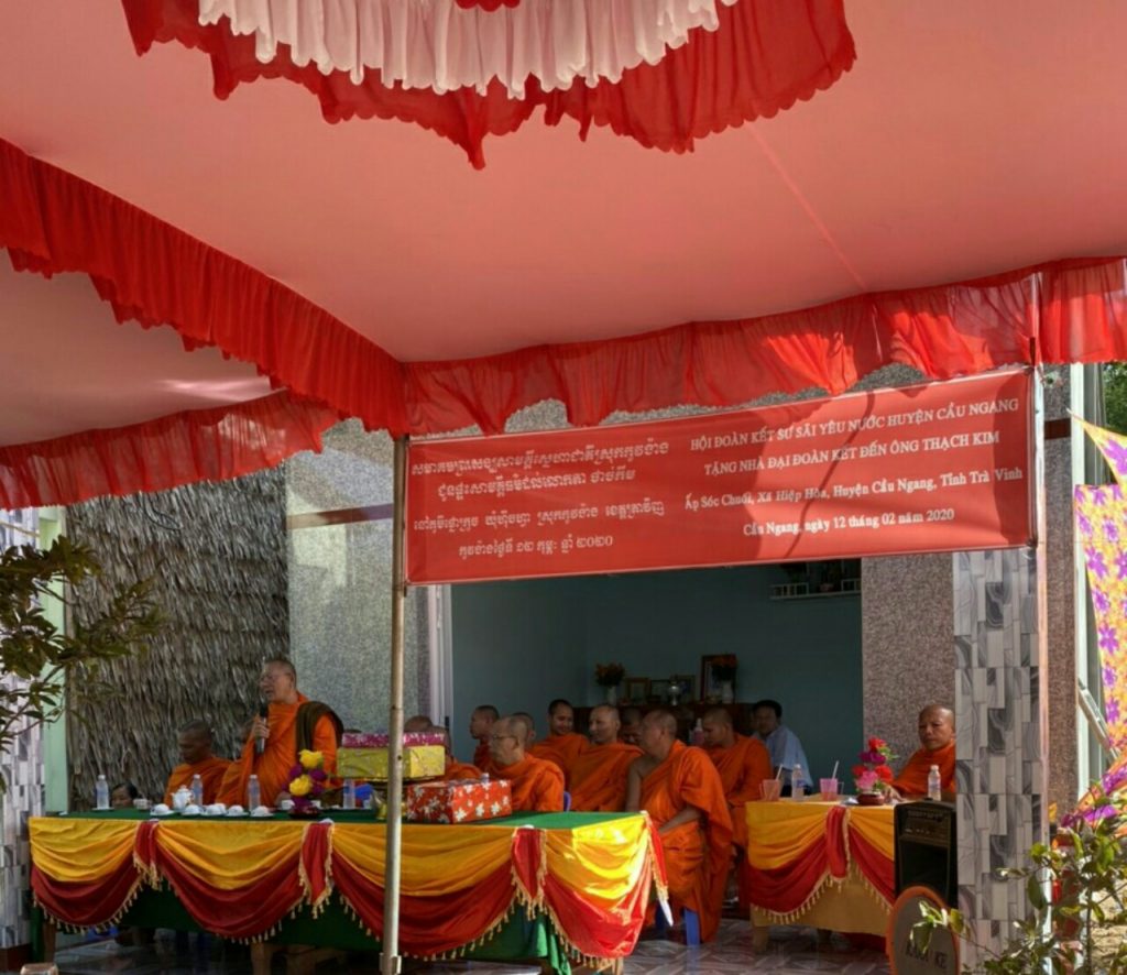 Patriotic monk association in Tra Vinh support building charitable house for poor family