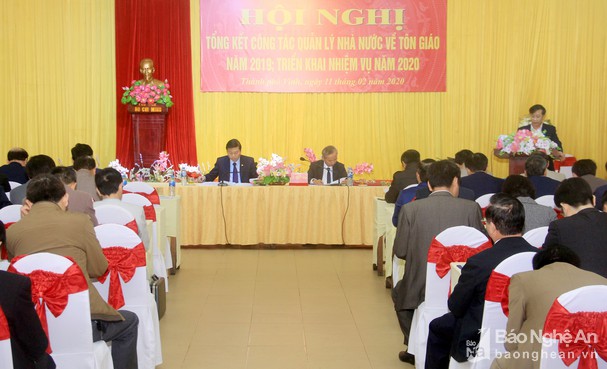 Nghe An authority reviews state management on religion 2019