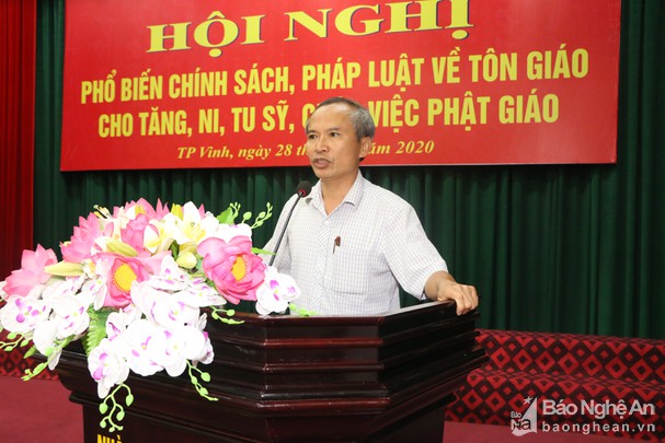 Dissemination of religious laws to key Buddhists in Nghe An