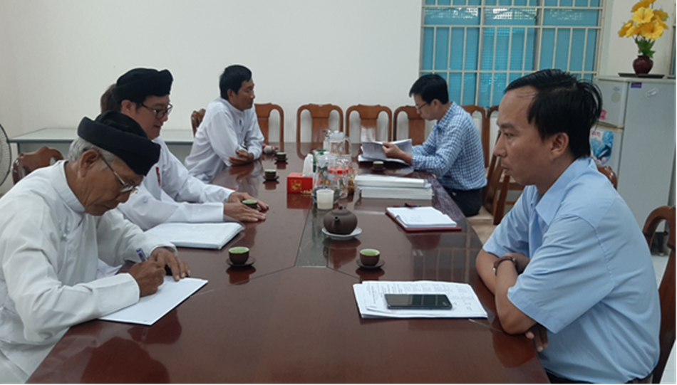 Religious committee in Ninh Thuan meets with Tay Ninh Caodai representative committee