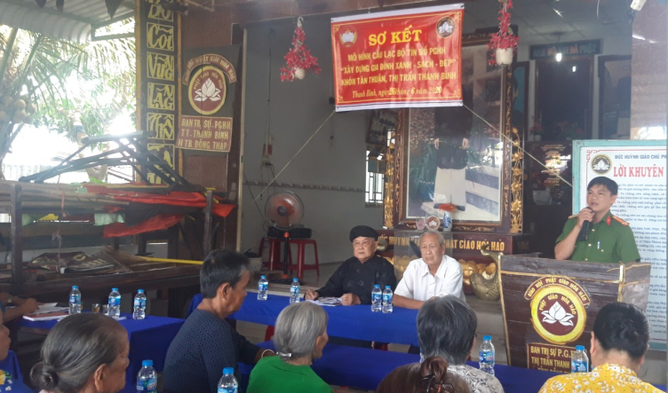 Hoa Hao Buddhist community in Dong Thap reviews six-month implementation of environmental protection program