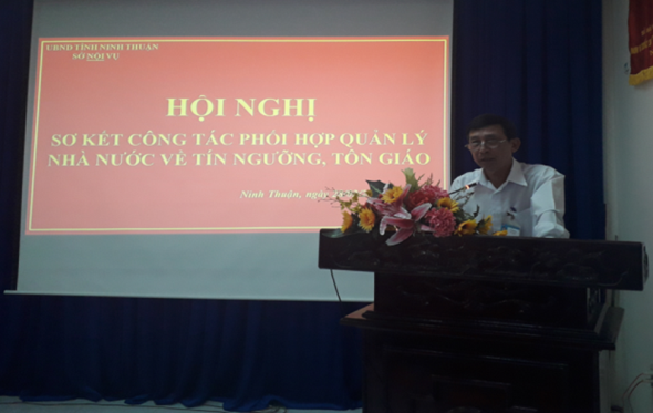 Ninh Thuan province reviews one-year collaboration work in state management on religion