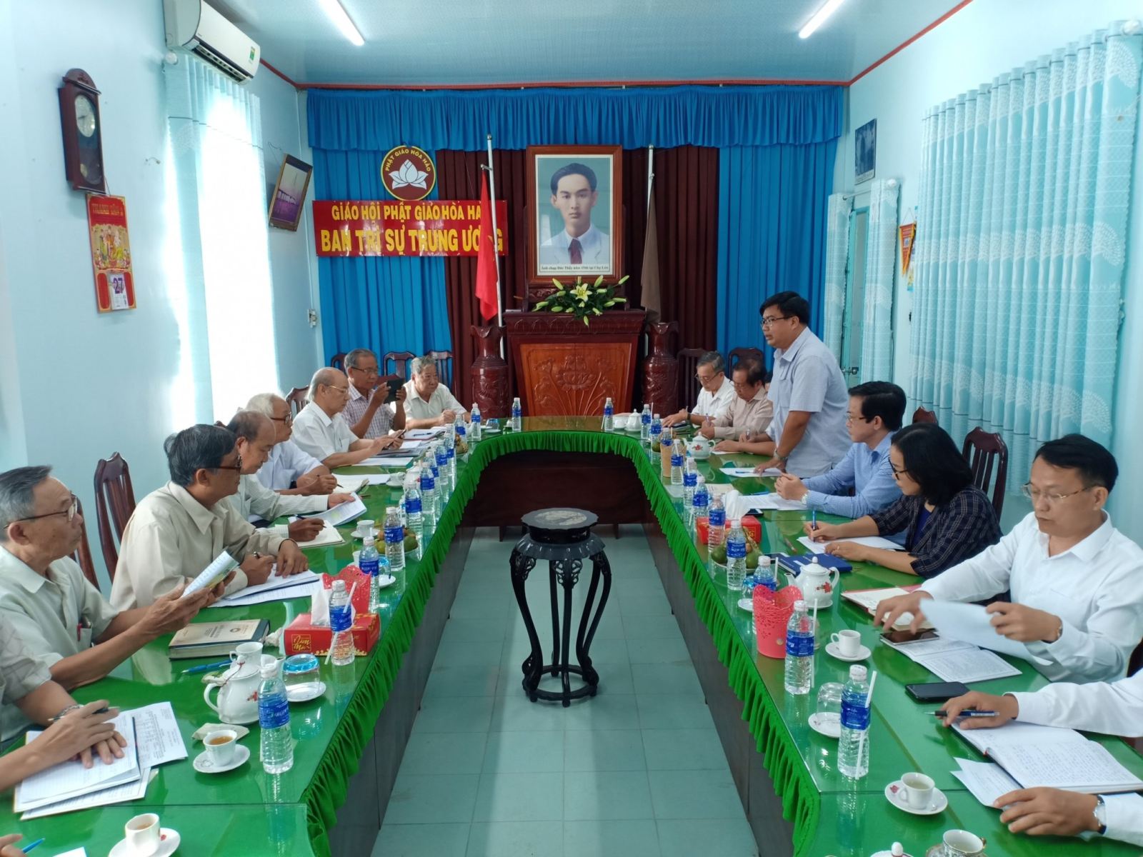 GCRA Vice Chairman exchanges with executive bodies of Hoa Hao Buddhism, Islamic Community in An Giang