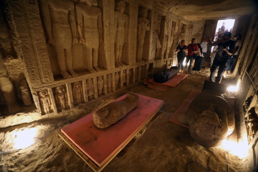 Egypt unveils 59 coffins buried 2,500 years ago