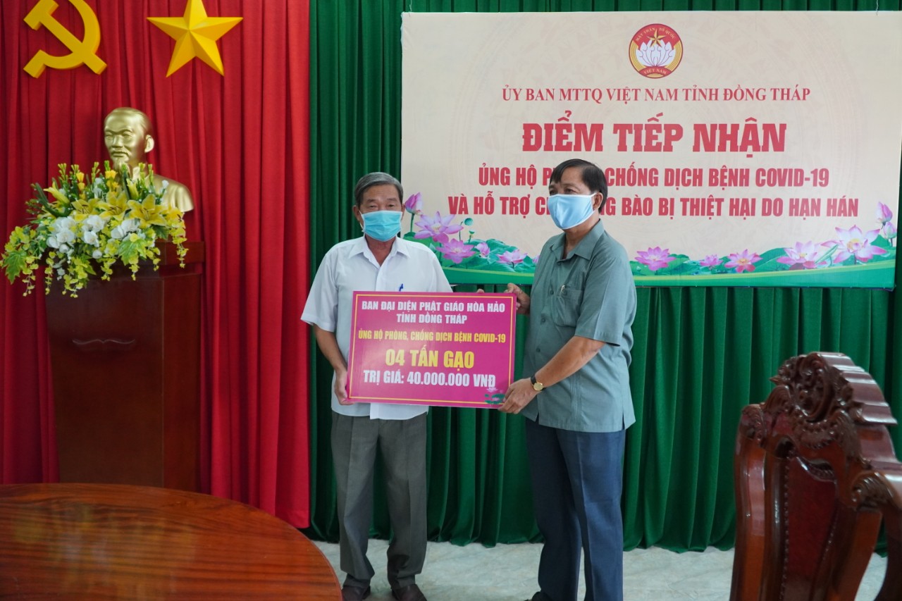  Social charities of Hoa Hao Buddhists in Dong Thap in 2020